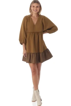 Mini-Crosby By Mollie Burch Addison Dress - Sepia