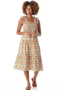 Midi-Crosby By Mollie Burch Brayden Dress Garden Lattice
