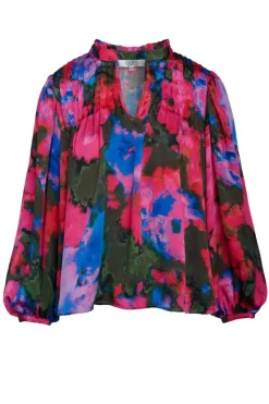 Blouses-Crosby By Mollie Burch Gabby Blouse Blurred Floral