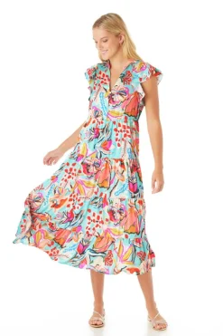 Midi-Crosby By Mollie Burch Kemble Dress Canyon Floral