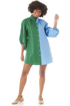 Mini-Crosby By Mollie Burch Olive Dress Hyacinth Pine