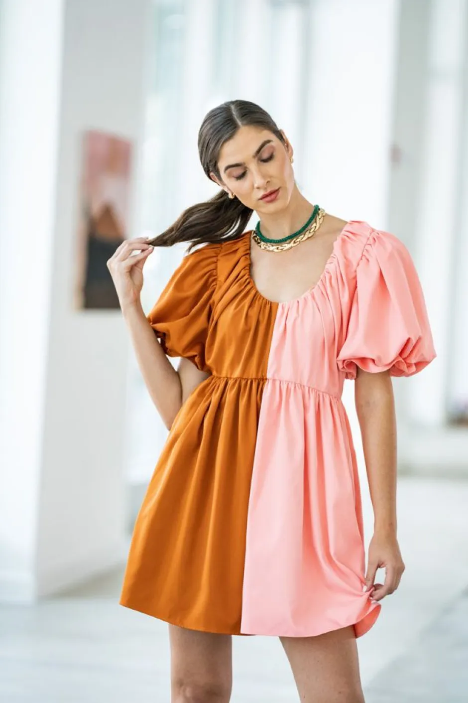 Mini-Crosby By Mollie Burch Raines Dress Salmon/Clay