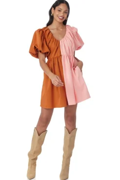 Mini-Crosby By Mollie Burch Raines Dress Salmon/Clay