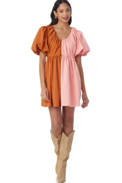 Mini-Crosby By Mollie Burch Raines Dress Salmon/Clay