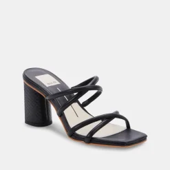 Heel-Dolce Vita Patsi Black Heel Sandal