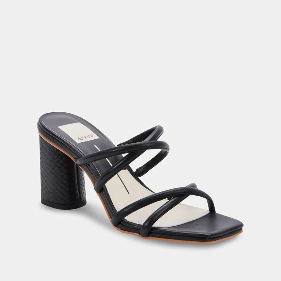 Heel-Dolce Vita Patsi Black Heel Sandal