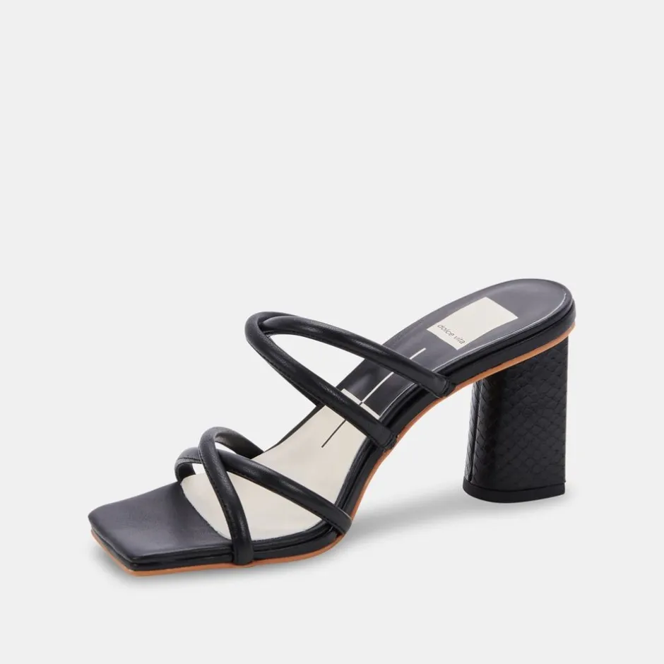 Heel-Dolce Vita Patsi Black Heel Sandal