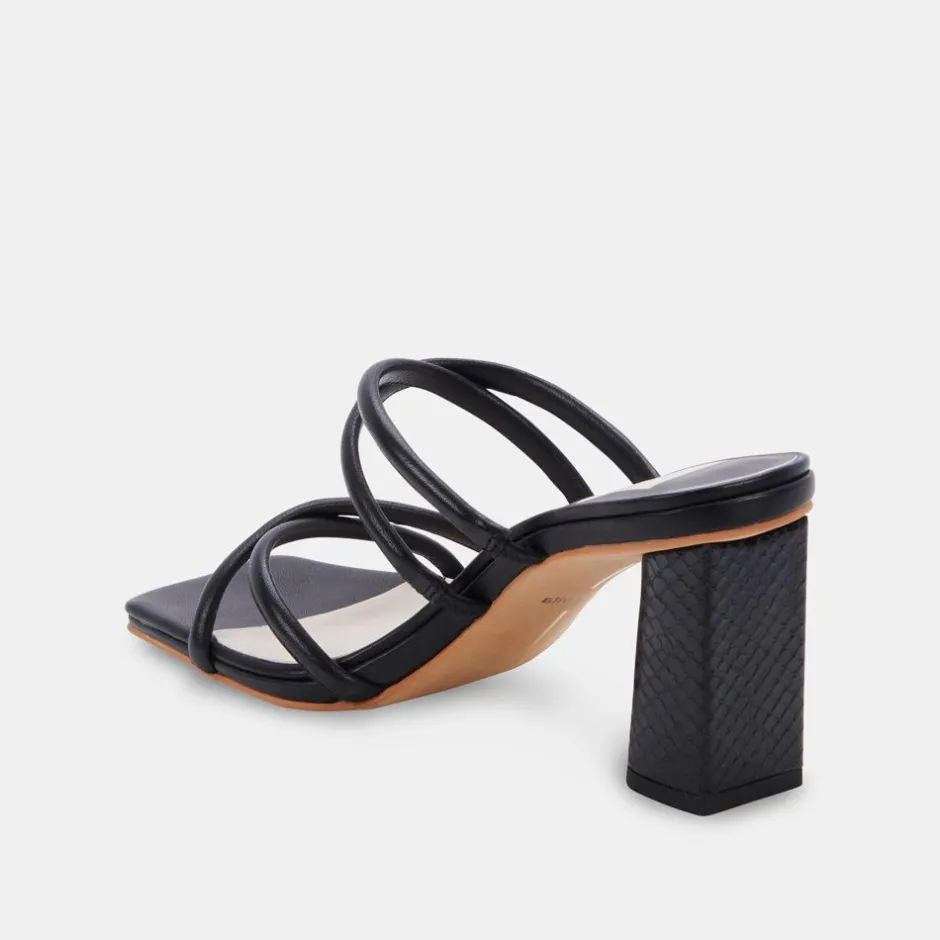 Heel-Dolce Vita Patsi Black Heel Sandal