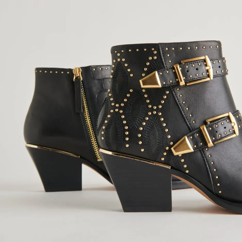 Boot-Dolce Vita Ronnie Studded Black Booties