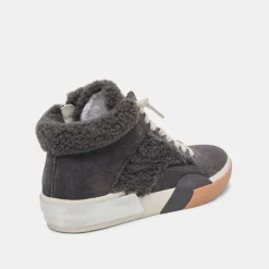 Sneaker-Dolce Vita Zilvia Plush Sneakers Anthracite Suede