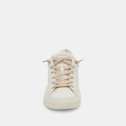 Sneaker-Dolce Vita Zina Plush White Sliced Leather