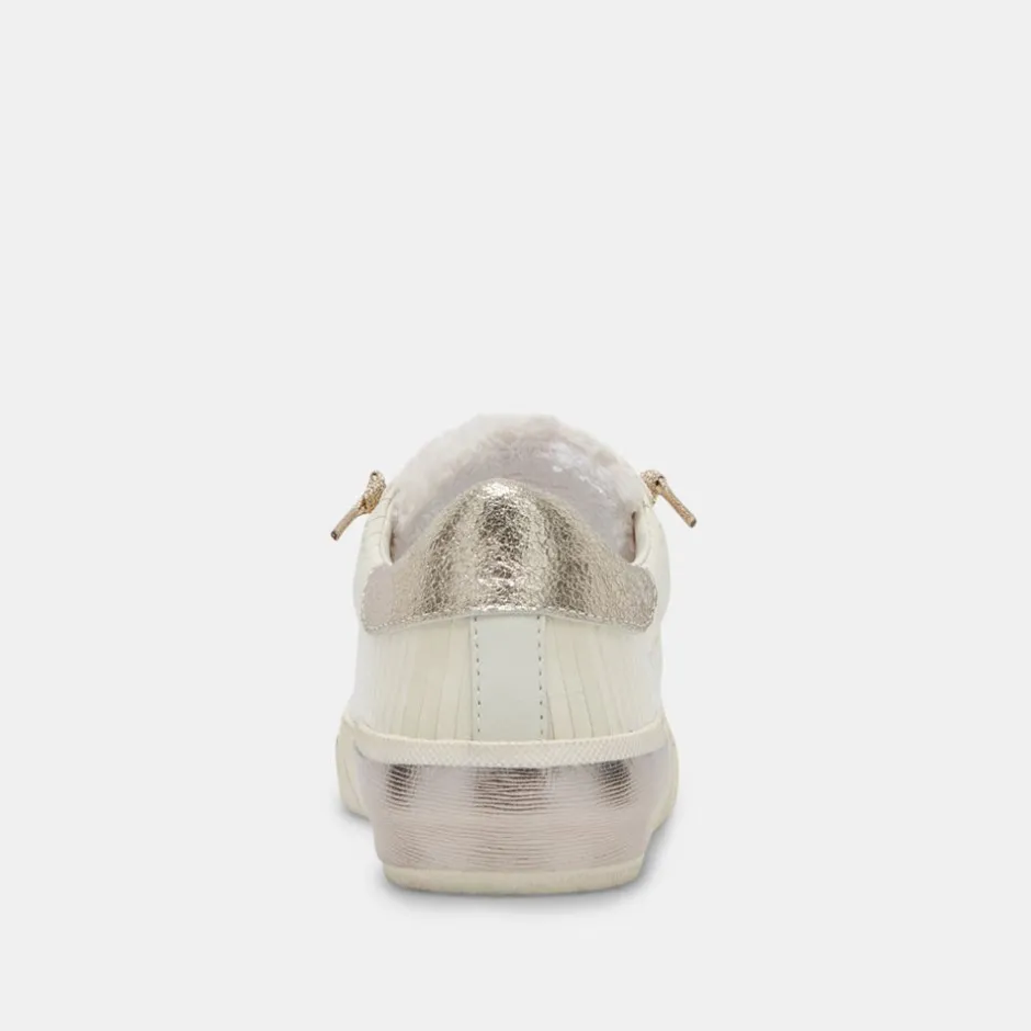 Sneaker-Dolce Vita Zina Plush White Sliced Leather