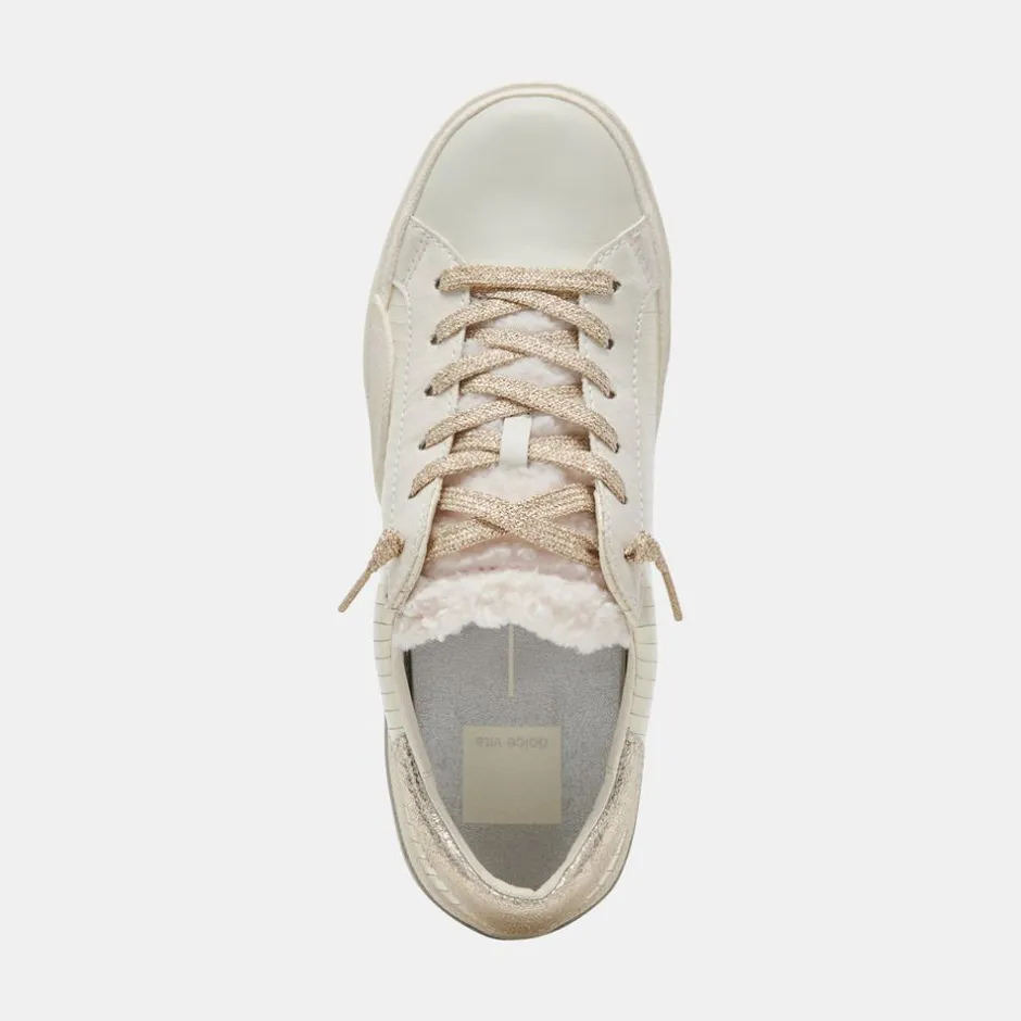 Sneaker-Dolce Vita Zina Plush White Sliced Leather