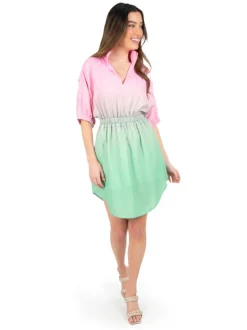 Mini-Emily McCarthy Palmer Dress Guava