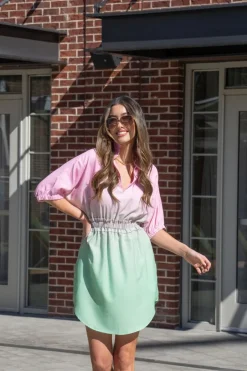 Mini-Emily McCarthy Palmer Dress Guava