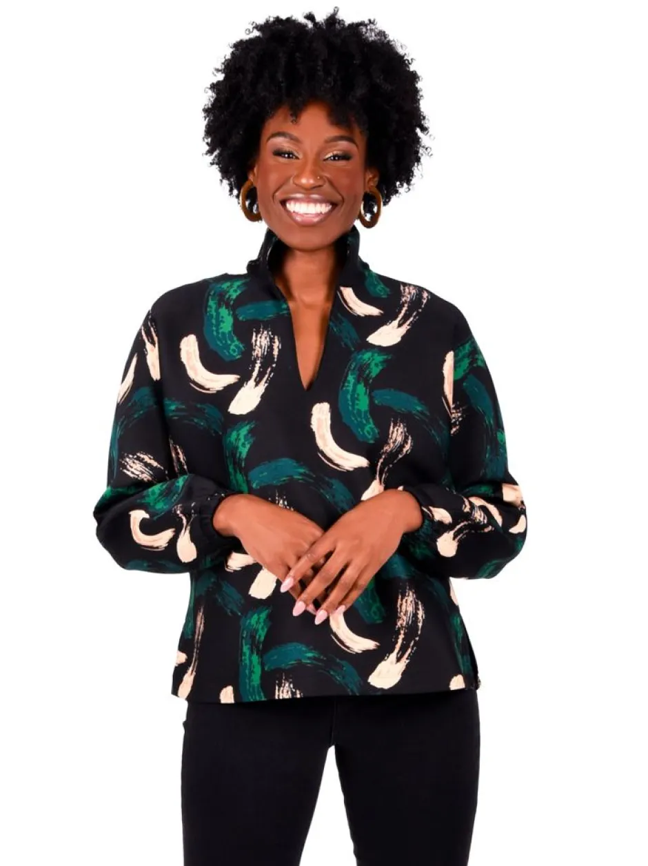 Blouses-Emily McCarthy Poppy Pop-Over Bijou Brush