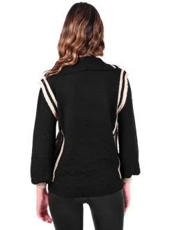 Sweaters-Emily McCarthy Poppy Pullover Sweater Black Monogram