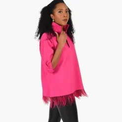 Blouses-Emily McCarthy Poppy Top Fuchsia Feather