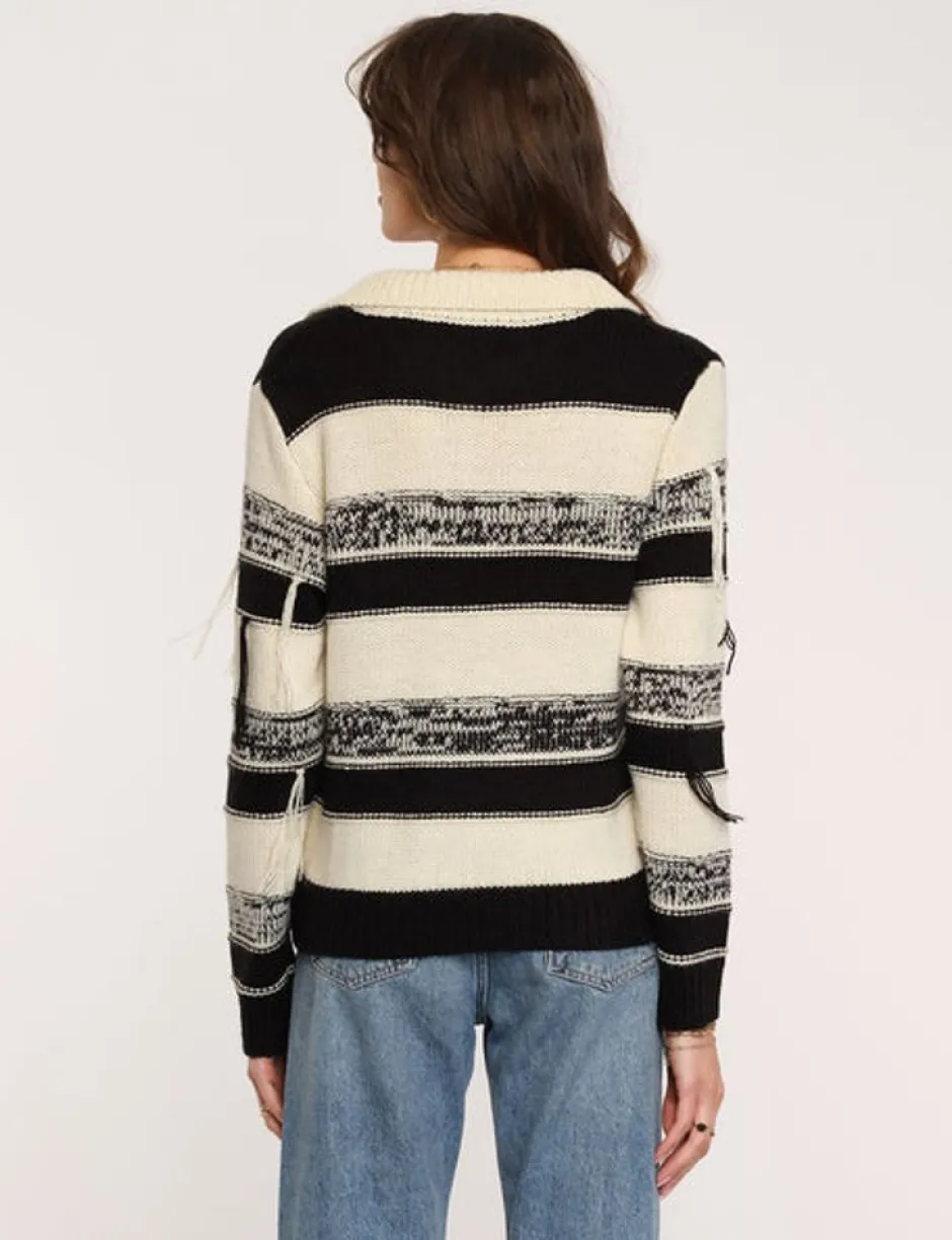 Sweaters-Heartloom Joy Sweater In Ivory Stripe