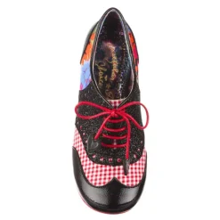 Loafers/Oxfords-Irregular Choice Clara Bow Black Floral