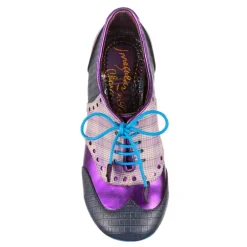 Loafers/Oxfords-Irregular Choice Clara Bow Navy Purple