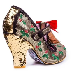 Heel-Irregular Choice Jingle Bells Gold