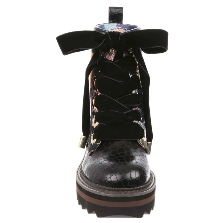 Boot-Irregular Choice Morning Stroll Black