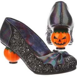 Heel-Irregular Choice Pumpkin Patch Black