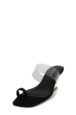 Sandal-Jeffrey Campbell Calculate Black Suede Sandal