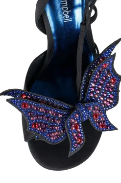 Heel-Jeffrey Campbell Emotions Black Satin