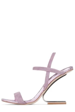Wedge-Jeffrey Campbell Geometric Pink Suede Metallic