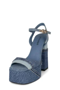 Heel-Jeffrey Campbell Girlfriend Blue Denim Platform