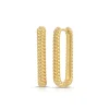Jewelry-Jurate LA Effie Square Texture Hoop Earrings