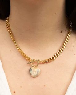 Jewelry-Jurate LA Oh Girl Brown Agate Necklace