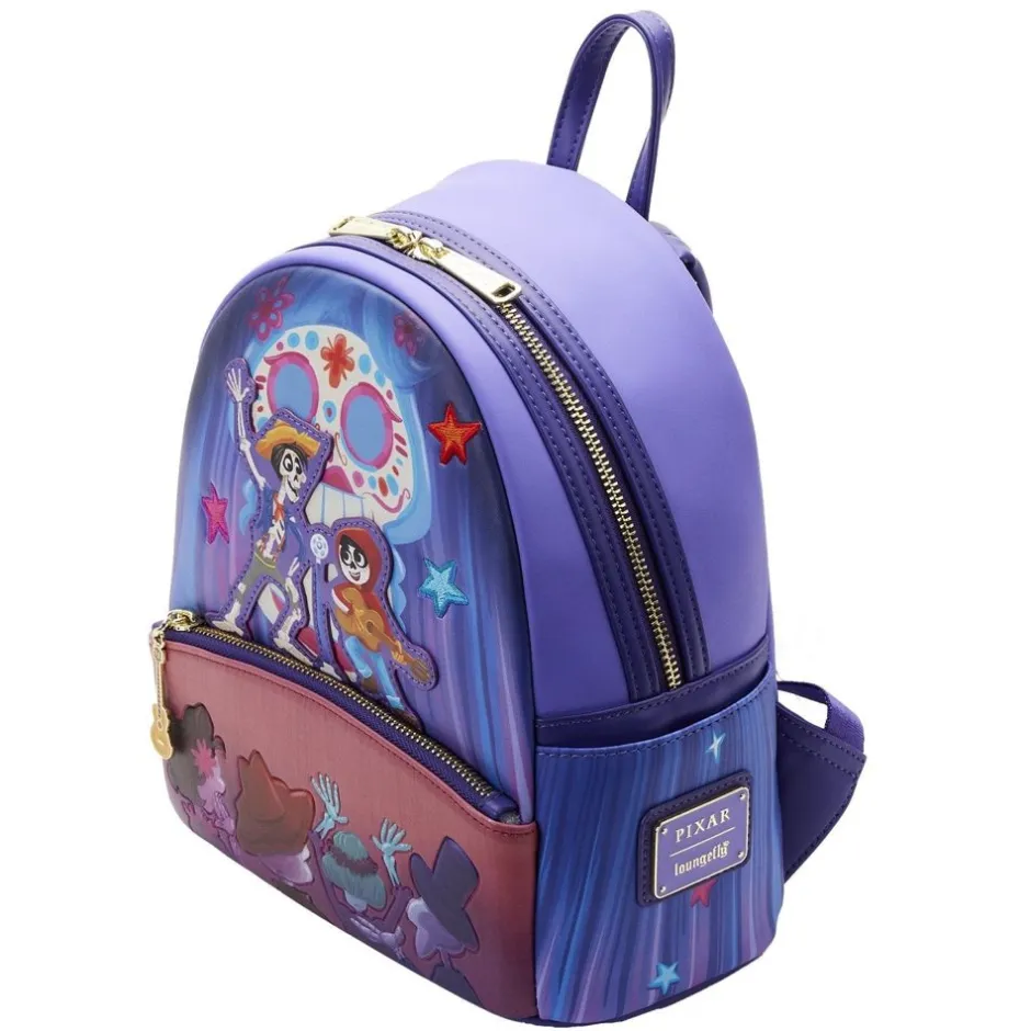 Bags-Loungefly Coco Miguel & Hector Performance Scene Mini Backpack