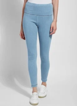 Leggings-Lysse Denim Legging Bleached Blue