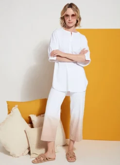 Jeans-Lysse Dip Dye Ombre Wide Leg Crop
