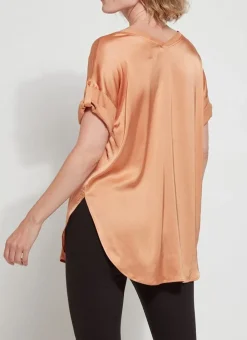Blouses-Lysse Santorini Top Iced Tea