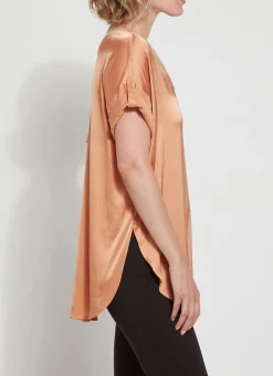 Blouses-Lysse Santorini Top Iced Tea