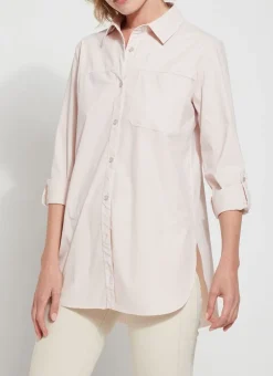 Blouses-Lysse Sporty Roll Up Sleeve Schiffer Mineral