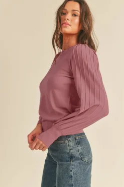 Blouses-&Merci &Merci James Stripe Texturepullover