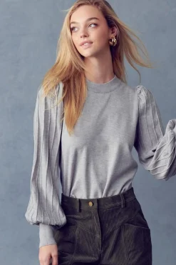 Blouses-&Merci &Merci James Stripe Texturepullover