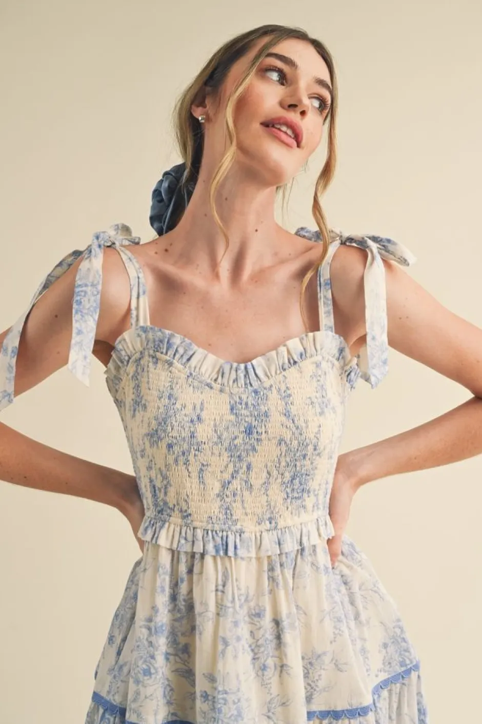 Midi-&Merci &Merci Marlin Smocked Bodice Dress