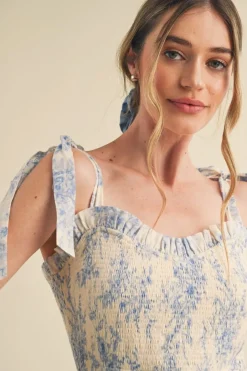 Midi-&Merci &Merci Marlin Smocked Bodice Dress
