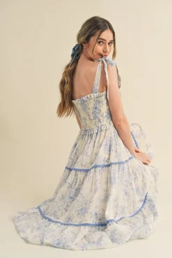 Midi-&Merci &Merci Marlin Smocked Bodice Dress
