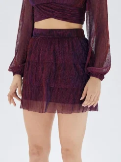 Skirts-MINKPINK Ines Tiered Mini Skirt