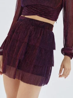 Skirts-MINKPINK Ines Tiered Mini Skirt