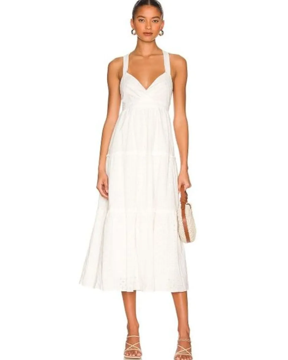 Midi-MINKPINK Lola White Midi Dress