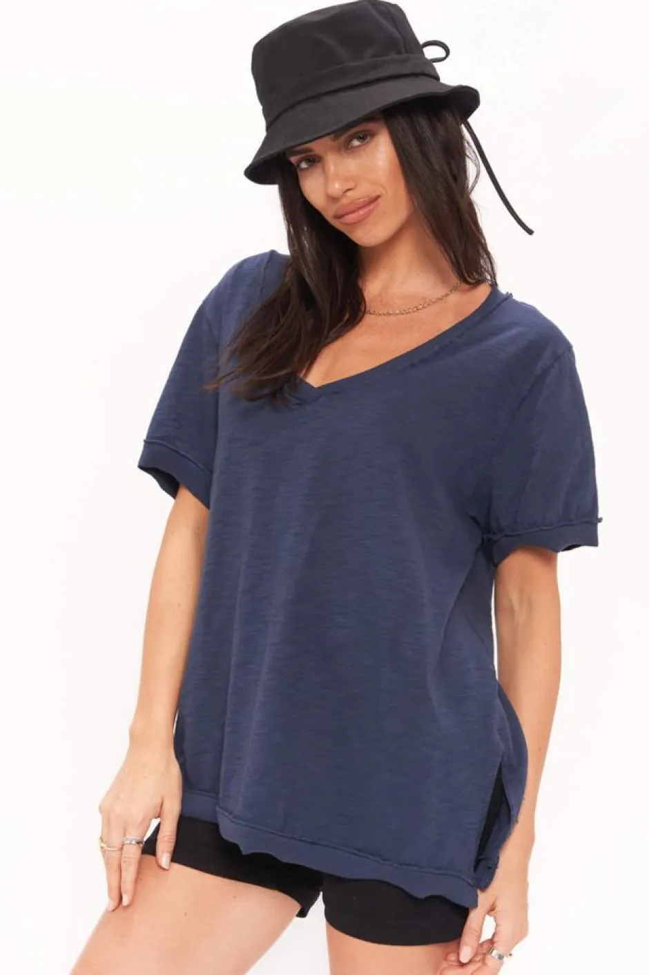 Tanks-Project Social T Knock Out Tee Navy Peony