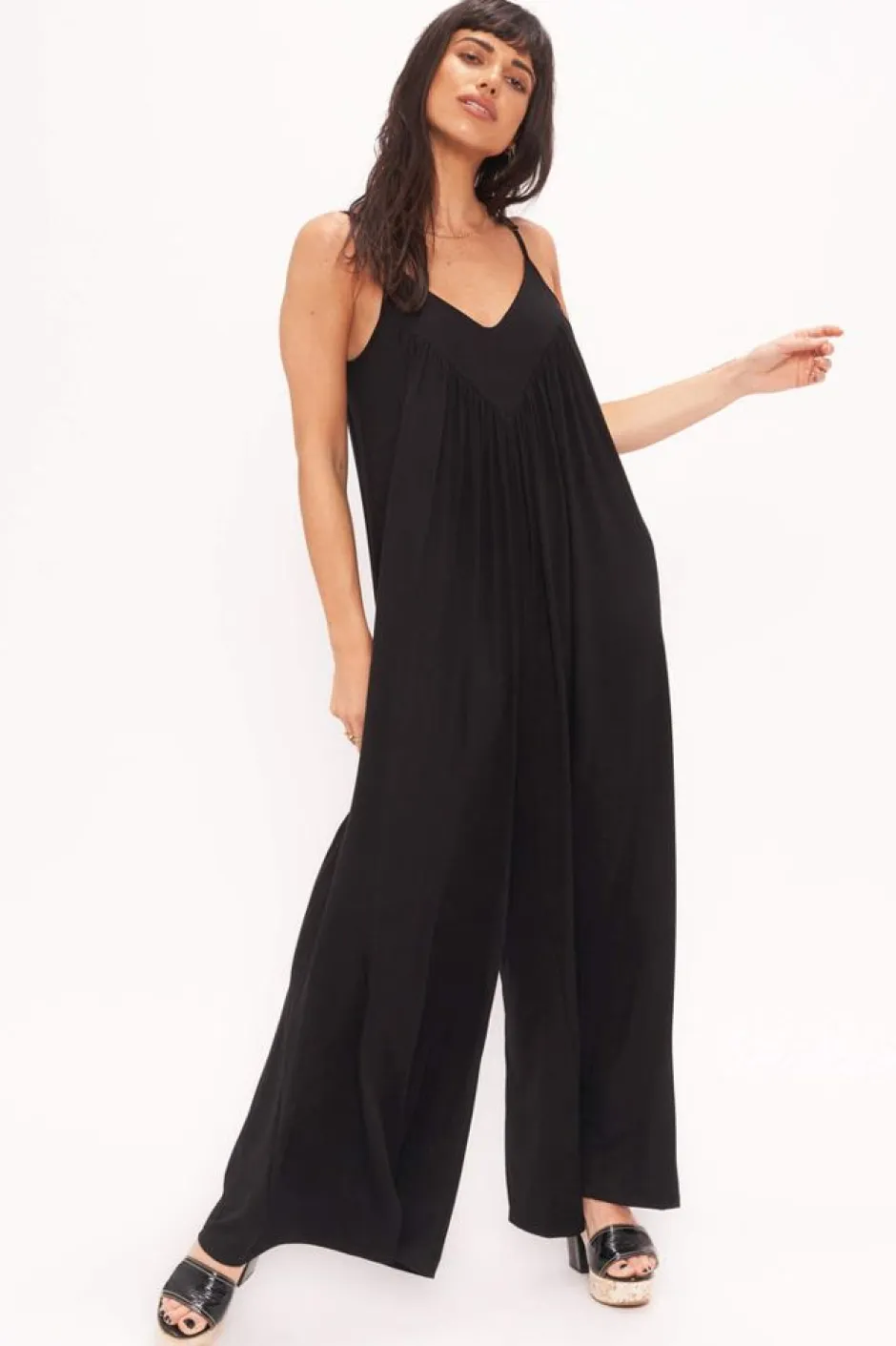 Jumpsuit-Project Social T No Regrets Shirred Jumpsuit